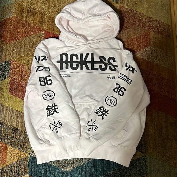 Young & Reckless Other - Young & Reckless White Graphic Sweatshirt Hoodie